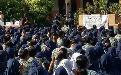 Suasana Pemilihan Ketua Osis SMPN 1 Tangerang Periode 2017-2018